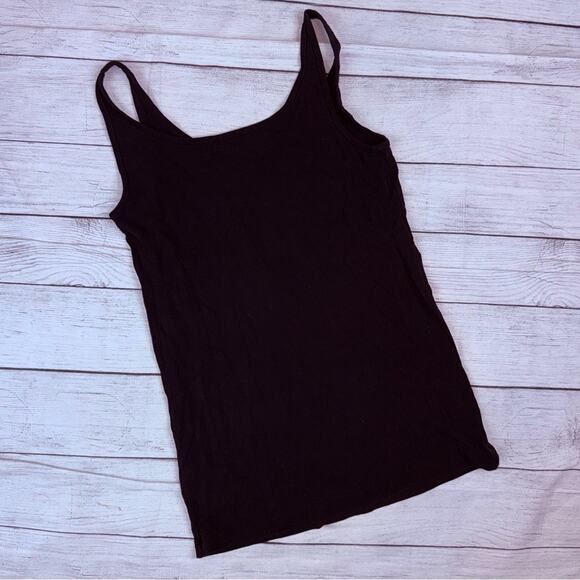 Eileen Fisher Petite 100% Silk Tank Top  Black  Size PP = (2P - 4P) - Picture 9 of 10